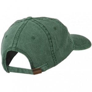 Baseball Caps Smile Face Embroidered Washed Cap - Dark Green - CD11LBME98H $27.43