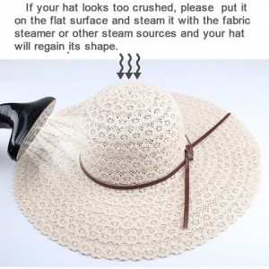 Sun Hats Summer Beach Sun Hats for Women UPF Woman Foldable Floppy Travel Packable UV Hat Cotton- Wide Brim Hat - C01945MHAIR...