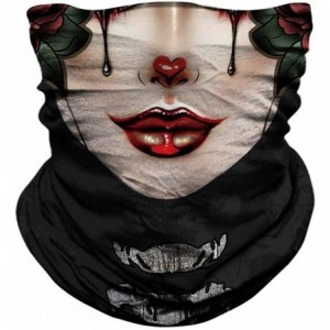 Balaclavas Seamless Rave Face Cover Bandana-Neck Gaiter Tube Headwear Motorcycle Face Scarf - Clown-3 - CZ198R9DHUW $7.82