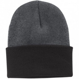 Skullies & Beanies Knit Beanie Caps in 24 - Athletic Oxford/ Black - C711APLHFKD $14.69