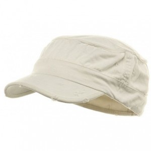 Baseball Caps Washed Cotton Fitted Army Cap-White W32S33F - CH1126BE4NH $17.20