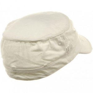 Baseball Caps Washed Cotton Fitted Army Cap-White W32S33F - CH1126BE4NH $17.20