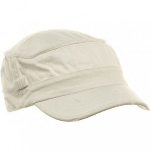 Baseball Caps Washed Cotton Fitted Army Cap-White W32S33F - CH1126BE4NH $17.20
