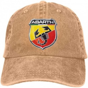 Baseball Caps Personalized Abarth Automobile Logo Cool Hat Cap for Man Black - Natural - CS18STW7KZ8 $29.14