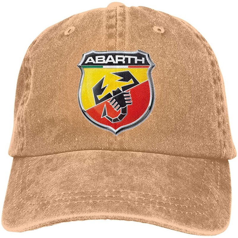 Baseball Caps Personalized Abarth Automobile Logo Cool Hat Cap for Man Black - Natural - CS18STW7KZ8 $17.49