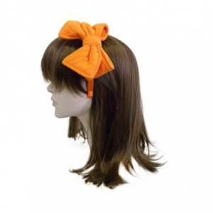 Headbands Orange Headband with Quilted Bow Girls Hair Band (DaCee Designs) - Orange - CV11V7AJJ7D $9.12