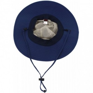 Sun Hats Unisex Reflective Sunshade hat Bucket Hat UV50+ with Wide Brim for Summer Anti Ultraviolet Cap - Khaki+blue - CA18EG...