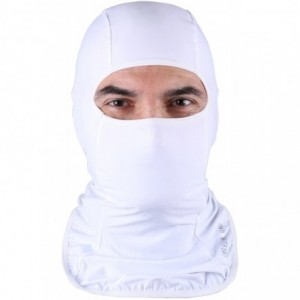 Balaclavas Lycra Fabrics Balaclava Sweat Absorbent - White - CO18COG8ODH $11.30