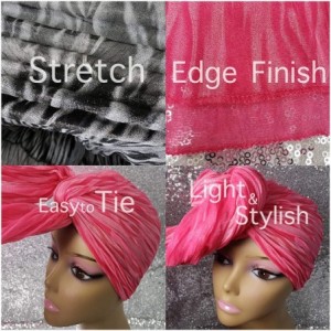 Headbands Head Wrap Scarf Turban - Long Black Head Scarf Wrap Turban Hair Scarf Tie Color Headband 1 or 2 Set - CS18E9OW696 $...