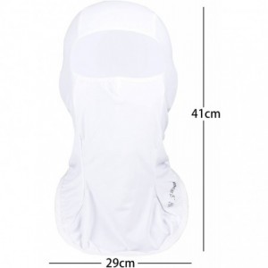 Balaclavas Lycra Fabrics Balaclava Sweat Absorbent - White - CO18COG8ODH $11.30