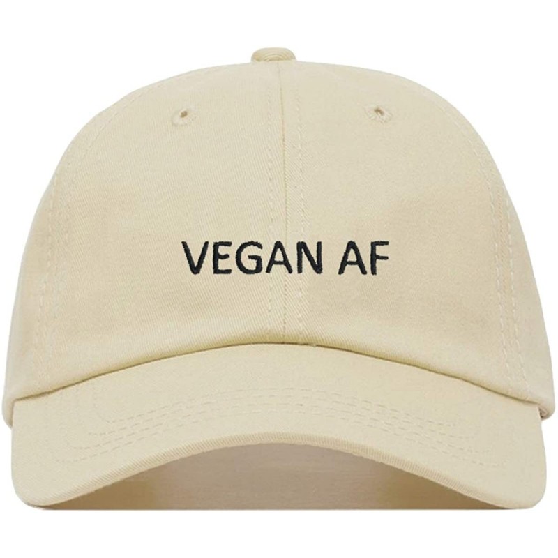 Baseball Caps Vegan AF Baseball Hat- Embroidered Dad Cap- Unstructured Soft Cotton- Adjustable Strap Back (Multiple Colors) -...