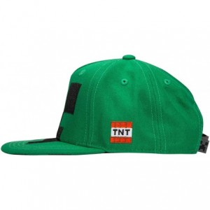 Baseball Caps Minecraft Creeper Mob Snapback Baseball Hat- Green- One Size - CA185UW5UL5 $28.79