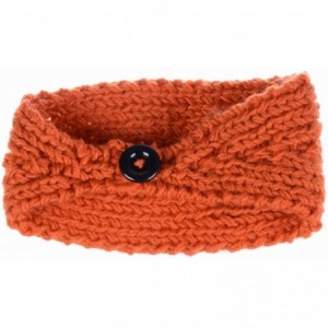 Cold Weather Headbands Womens Winter Chic Turban Bowknot/Floral Crochet Knit Headband Ear Warmer - Botton at Back Floral Oran...