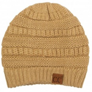 Skullies & Beanies Women's Thick Soft Knit Beanie Cap Hat - Camel - C8192LW57OC $10.97