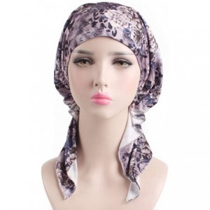 Skullies & Beanies Summer Chemo Scarf Lightweight Silky Beanie Ruffle Cap Cancer Headwear for Womens - Style 09- Pattern B - ...