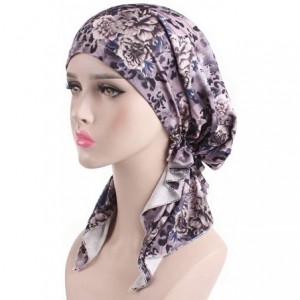 Skullies & Beanies Summer Chemo Scarf Lightweight Silky Beanie Ruffle Cap Cancer Headwear for Womens - Style 09- Pattern B - ...