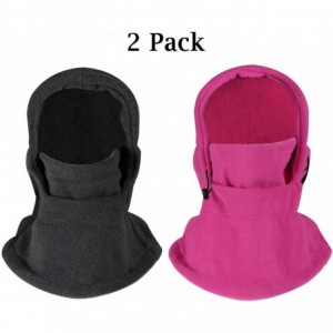 Balaclavas Balaclava Ski Face Mask for Women Cycling Snowboarding Running Bandana 2-Pack - Rose Red+grey - CP18KXLWC7W $20.24