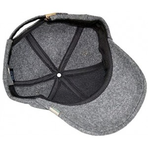 Baseball Caps Melton Wool Cold Weather Baseball Cap Made in USA - Black - CR11UI07KVV $10.82