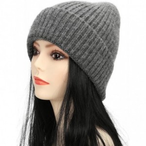 Skullies & Beanies Cashmere Slouchy Beanie Winter Warm Knit Hat for Women Men Cashmere Wool Knit Beanie Ski Skull Stocking Ca...