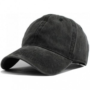 Baseball Caps Men Or Women Adjustable Denim Jeans Baseball Caps Pink Flamingo Plain Cap - Gray - CQ18KQZO5SH $11.51