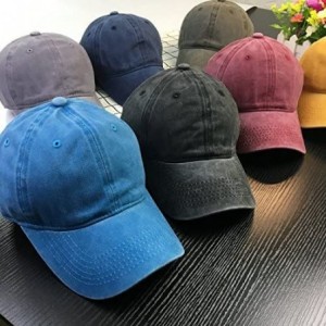 Baseball Caps Men Or Women Adjustable Denim Jeans Baseball Caps Pink Flamingo Plain Cap - Gray - CQ18KQZO5SH $11.51