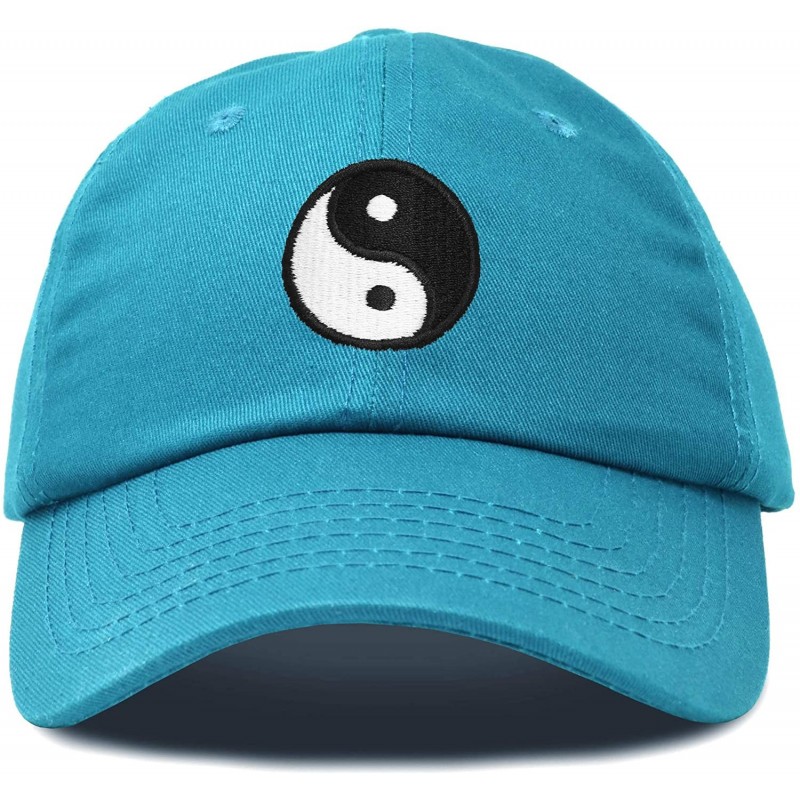 Baseball Caps Ying Yang Dad Hat Baseball Cap Zen Peace Balance Philosophy - Teal - CF18XI8NSWZ $9.94