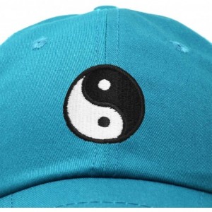 Baseball Caps Ying Yang Dad Hat Baseball Cap Zen Peace Balance Philosophy - Teal - CF18XI8NSWZ $9.94