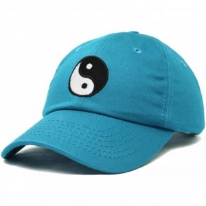 Baseball Caps Ying Yang Dad Hat Baseball Cap Zen Peace Balance Philosophy - Teal - CF18XI8NSWZ $9.94