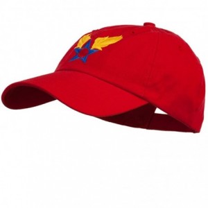 Baseball Caps Army Air Corps Military Embroidered Washed Cap - Red - CR11ONYSJZT $17.45
