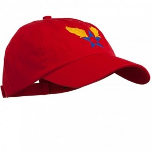 Baseball Caps Army Air Corps Military Embroidered Washed Cap - Red - CR11ONYSJZT $17.45