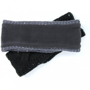 Cold Weather Headbands Me Plus Women Winter Soft Faux Fur Fleece Lining Cable Knitted Headwrap Headband Ear Warmer - CJ18YAOH...