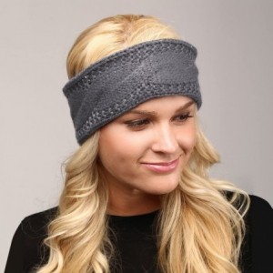 Cold Weather Headbands Me Plus Women Winter Soft Faux Fur Fleece Lining Cable Knitted Headwrap Headband Ear Warmer - CJ18YAOH...
