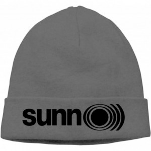 Skullies & Beanies Mens & Womens Sunn O))) Logo Skull Beanie Hats Winter Knitted Caps Soft Warm Ski Hat Gray - Deep Heather -...