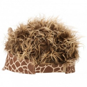 Baseball Caps Big Boys' Flair Hair Visor Giraffe Face - Brown - Giraffe - CM11FMNMBT5 $12.94