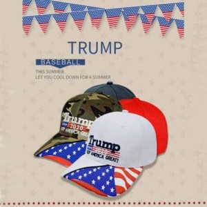 Baseball Caps Camouflage Baseball Snapback President Embroidery - White - CU18WMLI9D7 $11.48