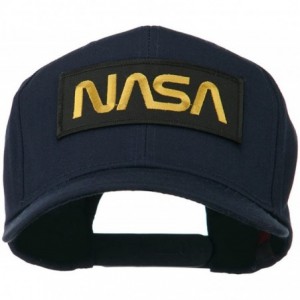 Baseball Caps Black NASA Embroidered Patched High Profile Cap - Navy - C911MJ3RYIT $17.46