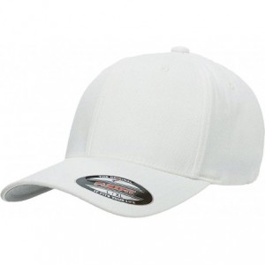 Baseball Caps Farm Logo with Your own Words Embroidered Flexfit 6477 Wool Blend hat. - White - CB180K788D3 $27.55