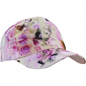 Baseball Caps Womens Sports Running Golf Travel Baesball Sun Flower Floral Cap Hat Caps Hats - Purple - C2182L995UN $10.20