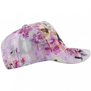 Baseball Caps Womens Sports Running Golf Travel Baesball Sun Flower Floral Cap Hat Caps Hats - Purple - C2182L995UN $10.20