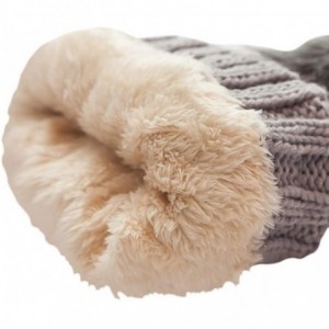 Skullies & Beanies Womens Winter Beanie Hat Scarf Set Warm Fuzzy Knit Hat Neck Scarves - C-navy - CK18ZDQG6EE $13.78