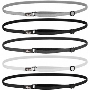 Headbands Women's Elastic & Adjustable No Slip Running Headband Multi Pack - Black/White/Charcoal/Black/Silver Elastic 5pk - ...