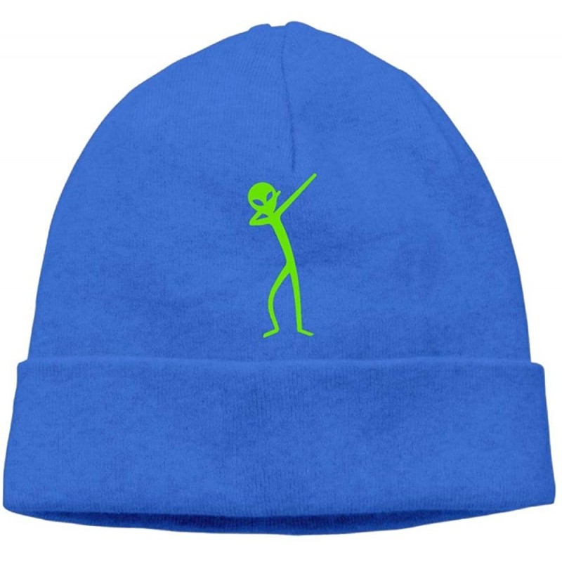 Skullies & Beanies Dabbing Alien Men Women Baggy Cycling Skull Cap - Royalblue - C118I4A20SC $15.55