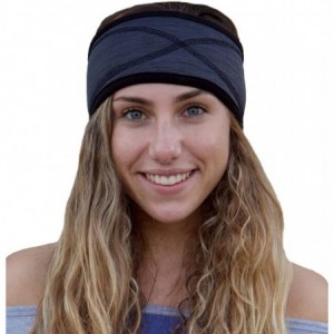 Cold Weather Headbands Women's Sporty Fleece Headband - Black - CM127RO2N5X $30.51