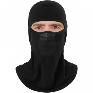 Balaclavas Balaclava Ski Mask- Wind-Resistant Face Mask- Hinged Design- Black - Fan-shaped Neck Style - CQ1867G3XX0 $11.33