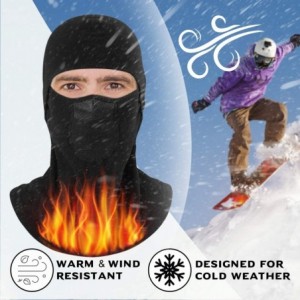 Balaclavas Balaclava Ski Mask- Wind-Resistant Face Mask- Hinged Design- Black - Fan-shaped Neck Style - CQ1867G3XX0 $11.33
