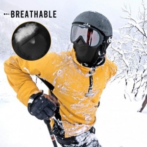 Balaclavas Balaclava Ski Mask- Wind-Resistant Face Mask- Hinged Design- Black - Fan-shaped Neck Style - CQ1867G3XX0 $11.33