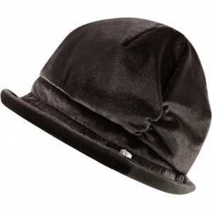 Newsboy Caps Womens Bucket Newsboy Cabbie Beret Cap Cloche Bucket Fashion Sun Hats - Velvet-brown - C918H5HUEIE $18.67