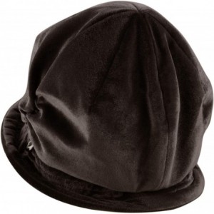 Newsboy Caps Womens Bucket Newsboy Cabbie Beret Cap Cloche Bucket Fashion Sun Hats - Velvet-brown - C918H5HUEIE $18.67