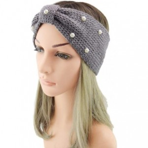 Cold Weather Headbands Knitted Headband Accessories Knitting Hairband - Gray - CU18AH2HRZK $10.07