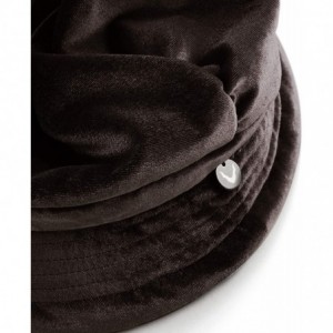 Newsboy Caps Womens Bucket Newsboy Cabbie Beret Cap Cloche Bucket Fashion Sun Hats - Velvet-brown - C918H5HUEIE $18.67